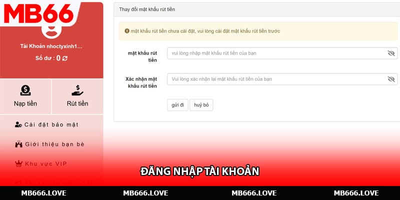 Đăng nhập tài khoản