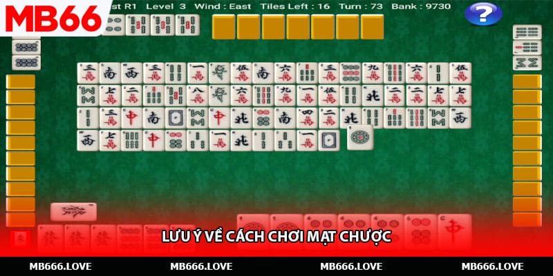 Lưu ý về cách chơi mạt chược