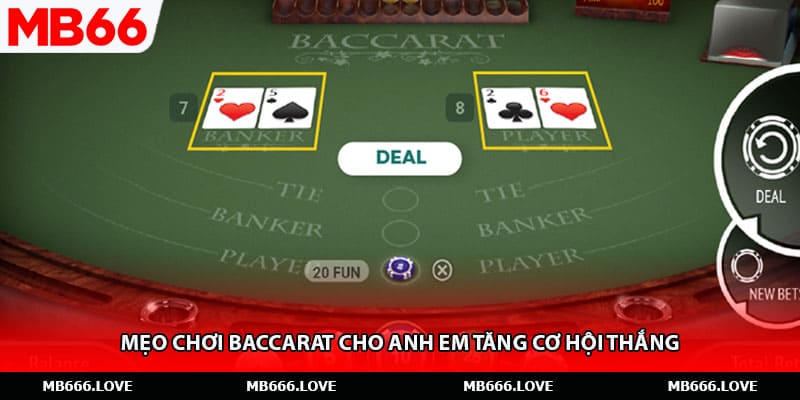 Mẹo chơi baccarat cho anh em tăng cơ hội thắng